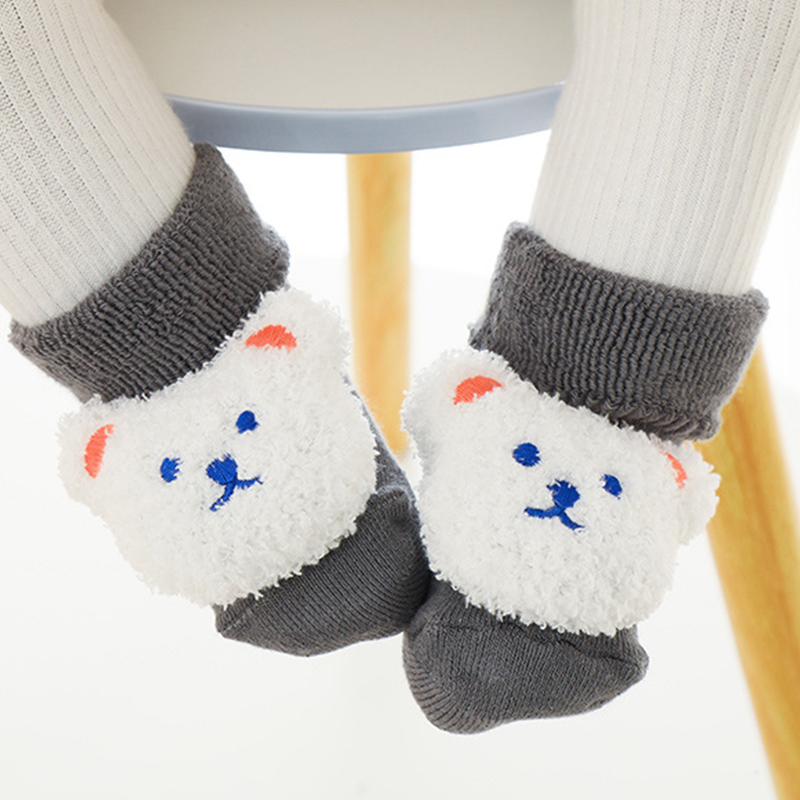 Thick Coral Fleece Baby Socks  - Unisex Baby Socks Non Slip review and price
